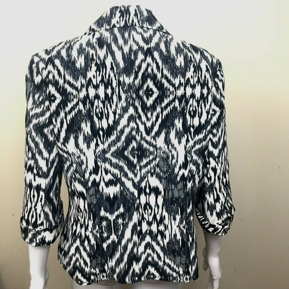 Lafayette 148 NY Jacket Mob Wives Geo Print Chic 12 Lined - Picture 8 of 12